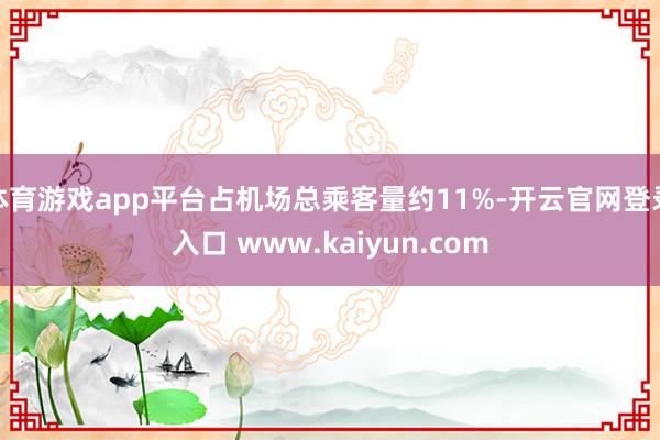 体育游戏app平台占机场总乘客量约11%-开云官网登录入口 www.kaiyun.com