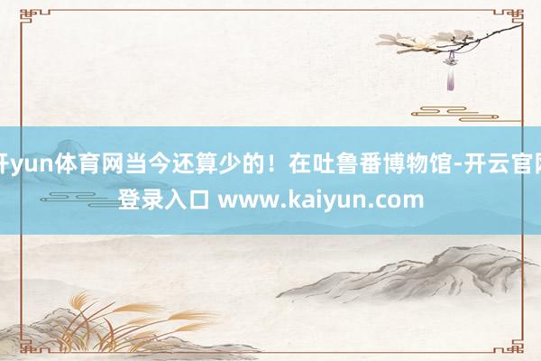 开yun体育网当今还算少的！在吐鲁番博物馆-开云官网登录入口 www.kaiyun.com