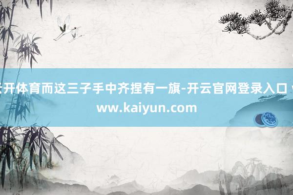 云开体育而这三子手中齐捏有一旗-开云官网登录入口 www.kaiyun.com