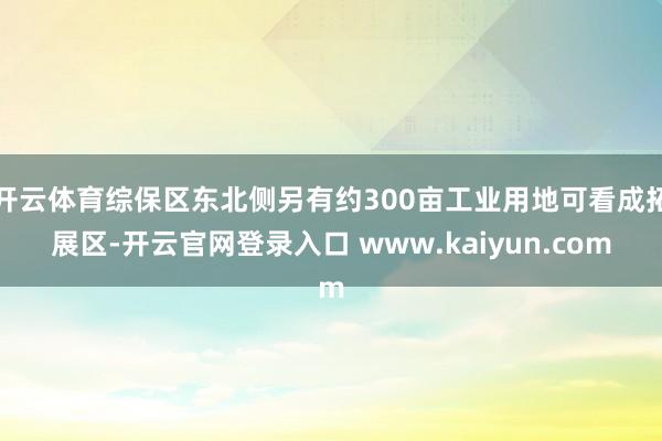 开云体育综保区东北侧另有约300亩工业用地可看成拓展区-开云官网登录入口 www.kaiyun.com