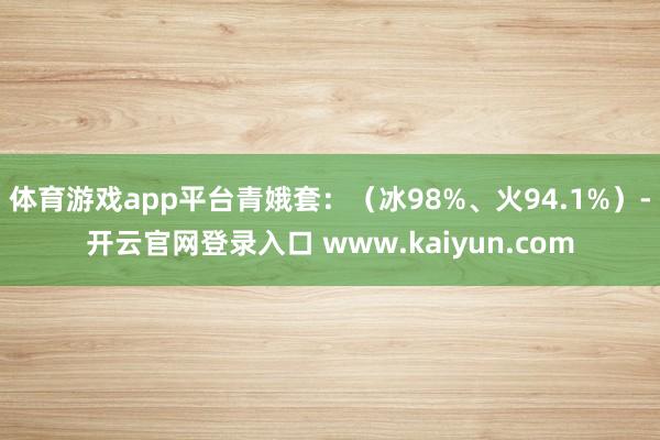 体育游戏app平台青娥套：（冰98%、火94.1%）-开云官网登录入口 www.kaiyun.com