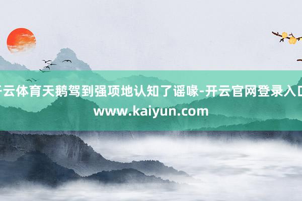 开云体育天鹅驾到强项地认知了谣喙-开云官网登录入口 www.kaiyun.com