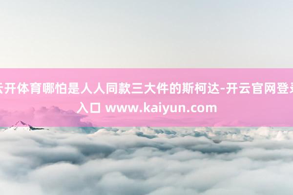 云开体育哪怕是人人同款三大件的斯柯达-开云官网登录入口 www.kaiyun.com